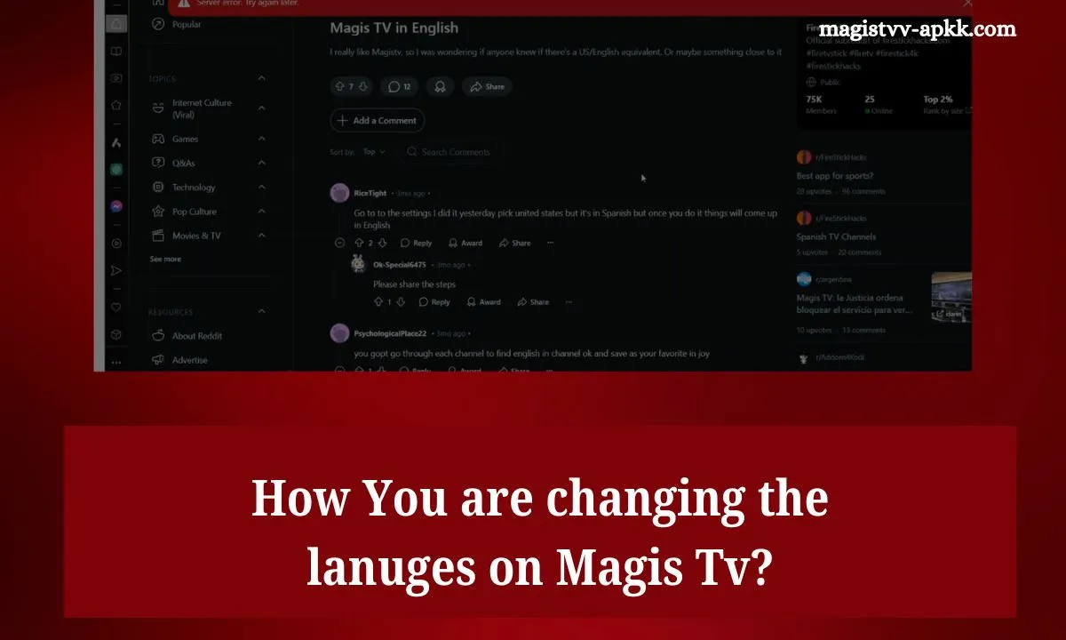 Easy Guide to Changing the Language on Magis TV 1 Magis Tv Apk language changing Guide